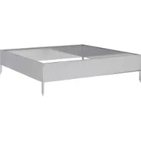 vidaXL Lit surélevé 100x100x26 cm Acier galvanisé