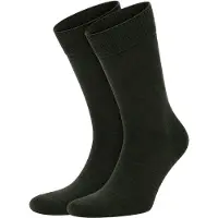 Suitable Chaussettes Mérinos Vert Foncé Lot de 2