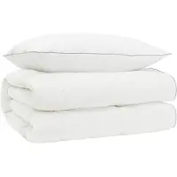 vidaXL Ensemble de couettes en duvet de canard, 90% duvet, modèle FULDA, 2 pièces, 152 x 203 cm, blanc