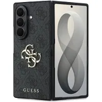 GUESS Étui PU 4G avec logo métallique pour Samsung Galaxy Z Fold8 Ultra F976B - gris (Samsung Galaxy Z Fold8 Ultra), Coque pour téléphone portable, Gris, Noir