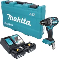 Makita Perceuse-visseuse sans fil DDF 484 RFK 18 V 54 Nm sans balais + 2 batteries 3,0 Ah + chargeur + mallette