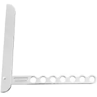 Fackelmann 61490 crochet porte, porte manteau pour porte, crochets et patères pour la maison, patère porte, patère pour salle de bain, aluminium, gris, 26 x 1,5 cm