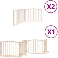 vidaXL Porte pour chien 8 pièces avec porte Pliable 640 cm Bois de peuplier
