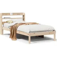 vidaXL Lit en bois massif sans matelas 90x190 cm pin