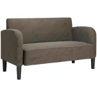 vidaXL Canapé deux places gris foncé 110 cm similicuir