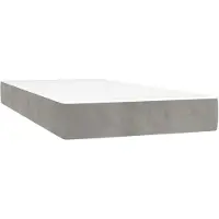 vidaXL Matelas à poches pour enfants, gris clair, 80X160 cm, velours Lumarko !