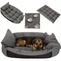 Doggy Lit et matelas pour chien 2 en 1 - 95x63 cm - Imperméable, pliable, antidérapant - Canapé et couchage pour chiens et chats |