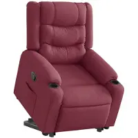 vidaXL Fauteuil relax avec releveur vin rouge Tissu