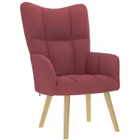 vidaXL Fauteuil de relaxation tissu rouge vin