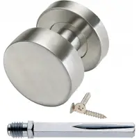 Handmet Bouton de porte fixe Inox acier inoxydable plat rond