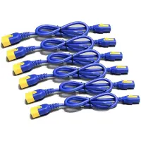 APC AP8706S-WWX591 Power Cord Kit (6 ea), Locking, C13 to C14, 1.8m, Blue