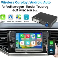Hexinex Kit sans fil pour l'ajout de CarPlay/Android Auto avec navigation, compatible avec les systèmes MIB des véhicules Volkswagen, Seat et Škoda