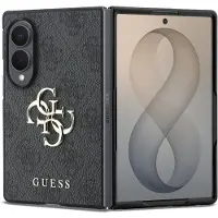 GUESS Étui PU 4G avec logo métallique pour Samsung Galaxy Z Fold8 (réf. F971B) - gris (Samsung Galaxy Z Fold8), Coque pour téléphone portable, Noir, Gris