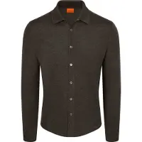 Suitable Cardigan Shirt Merino Marron
