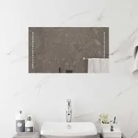 Syfax Miroir de salle de bain LED, transparent, 70 x 40 cm, en verre trempé
