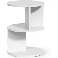 Vicco Table d'appoint Trino Blanc 40x40cm, Model 59740