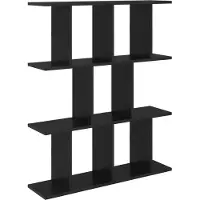 vidaXL Étagère Murale Chêne noir 80 x 20 x 96 cm Bois d'ingénierie