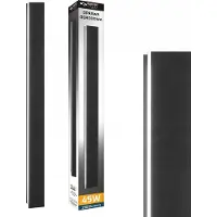 MasterLed Applique murale Master LED 45W lampe d'extérieur 150cm noir RAL 9005 IP65 lampe de façade 4000K blanc neutre lampe d'architecture