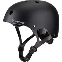 Wozinsky Casque BMX/trottinette taille M 54-58 cm léger avec aération Noir