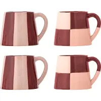 Bloomingville Ensemble de 4 tasses roses Floki