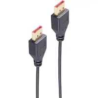 S-Impuls -BASIC-S--Câble port écran 1.4, mâle-mâle, UHD 8K, extra-fin noir, 1,0m (1 m), Câble vidéo, Noir