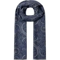 Hackett London pour homme. HM0400120 Écharpe Mad Paisley marine (OSFA), Casuel, Laine, Classique