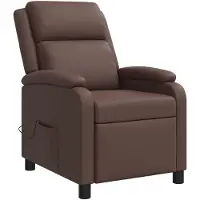 vidaXL Fauteuil de relaxation de massage, couleur marron, revêtement en similicuir, marque