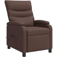 vidaXL Fauteuil de relaxation de massage, couleur marron, revêtement en similicuir, marque