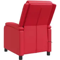 vidaXL Fauteuil de relaxation de massage, rouge, en similicuir, de la marque