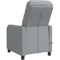 vidaXL Fauteuil de relaxation de massage, couleur gris clair, revêtement en tissu, marque