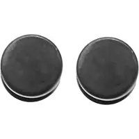 Torribaly 1 paire de boucles d'oreilles à tige en acier inoxydable pour homme, noires, 6 mm