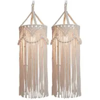 Torribaly 2X Lustre Boho Décor Tissé à la Main Charme Macramé Tenture Murale Maison Bu