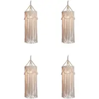 Torribaly 4X Lustre Boho Décor Tissé à la Main Charme Macramé Tenture Murale Maison Bu