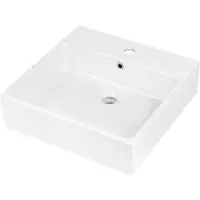 Deante Ceramic Countertop/wall Washbasin With Space For A Tap 50x50 Cm Argenté