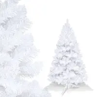 TolleTour 120 cm Sapin de Noël avec support Arbre de Noël Montage facile pour mariage, Noël, chambre à coucher Noël,Blanc