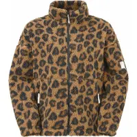 Picture Organic Clothing - Polaire zippée à imprimé et col montant - Gypsi Zip Fleece Wild Spot Print pour Femme - Taille XS - Marron