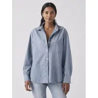 Levi's Harlie Boyfriend Long Sleeve Shirt Bleu L Femme