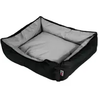Love Story Panier rectangle pour animaux - Noir / Gris - L 73 x l 60 cm