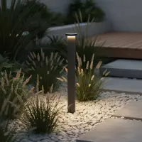 Lyora Éclairage de chemin moderne Bast gris foncé 65cm - 3000K