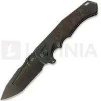 Andre de Villiers Couteau pliant Ronin BL, Black & Red Marble CF