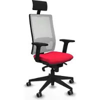 Piqueras Y Crespo Chaise de bureau , modèle 2D066G1, couleur rouge