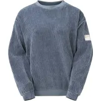 Picture Organic Clothing - Sweat velours côtelé - Laikko Crew Vintage Indigo pour Femme - Taille L - Bleu