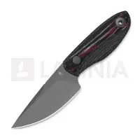 Kizer Cutlery Couteau Finch AEB-L, Black Micarta & Multicolor Reconstituted Wood, Stonewash PVD