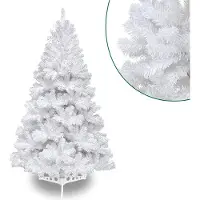 Izrielar 120cm Arbre de Noël artificiel avec 220 pointes PVC, Sapin avec support, Arbre de Noël artificiel blanc