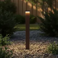 Lyora Éclairage de chemin moderne Bast brun rouille 65cm - 3000K