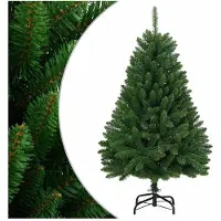 vidaXL Sapin de Noël artificiel à charnières avec support vert 120 cm