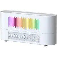 TAUOH Diffuseur D'Arômes avec Haut-Parleur , Diffuseur D'Huiles Essentielles, Effet Flamme Vacillante, 260 Ml, Bruit Blanc et Humidificateur A