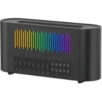 TAUOH Diffuseur D'Arômes avec Haut-Parleur , Diffuseur D'Huiles Essentielles, Effet Flamme Vacillante, 260 Ml, Bruit Blanc et Humidificateur B