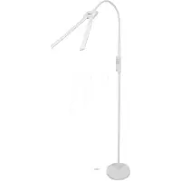 Luxula Lampe de bureau et de sol à LED, à double tête, blanche, à intensité variable (1100 lm)