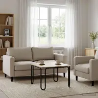 Prolenta Table basse exclusive en bois stratifié, finition chêne Sonoma, dimensions : 59 x 59 x 45 cm